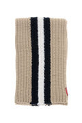 Beige Contrasting Band Stripes Scarf 1