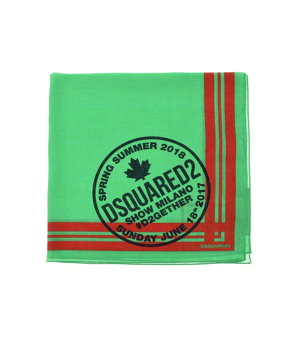 Green Logo Square Scarf 1