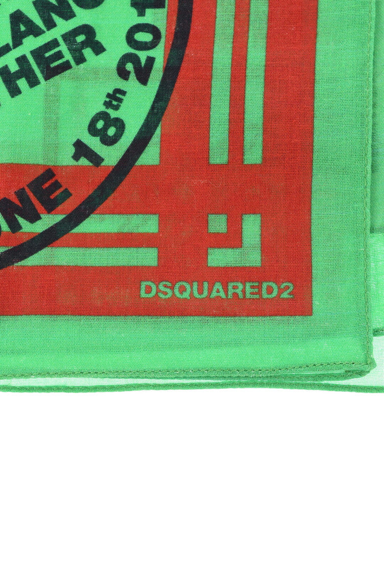 Green Logo Square Scarf 2