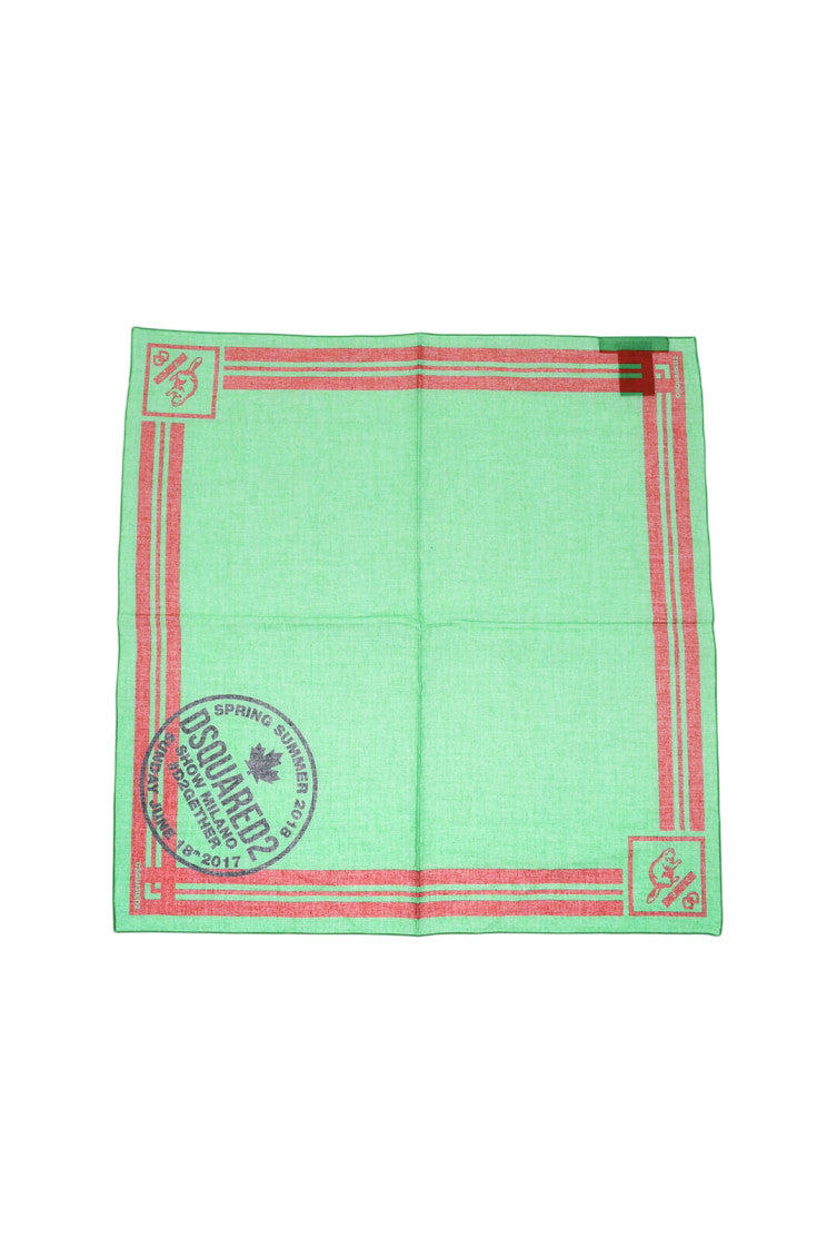 Green Logo Square Scarf 3