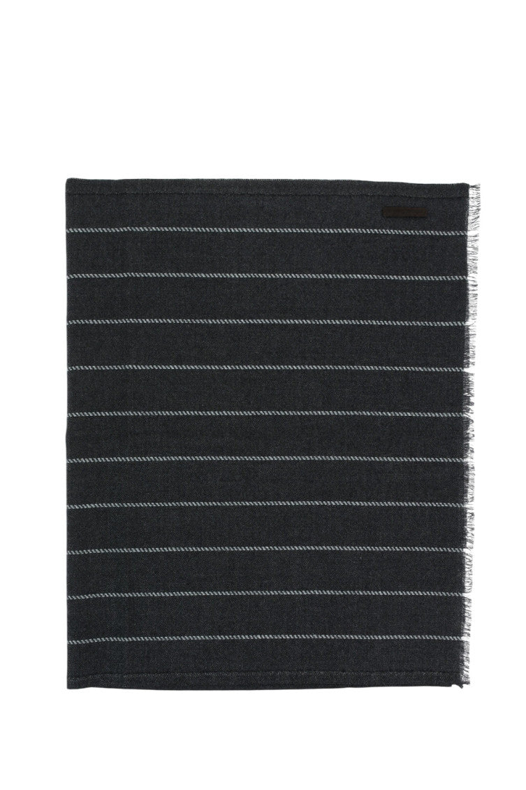 Dark Grey Stripes Scarf 1