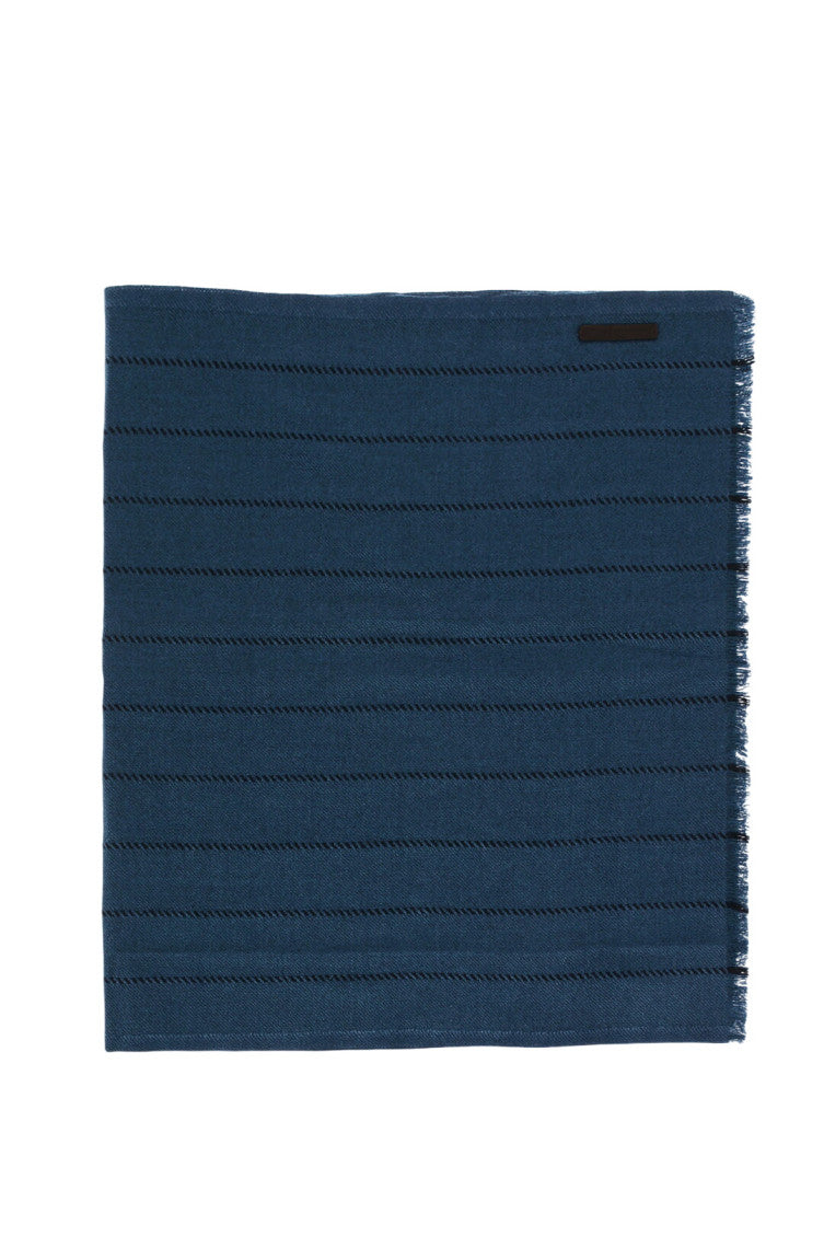 Dark Blue Stripes Scarf 1