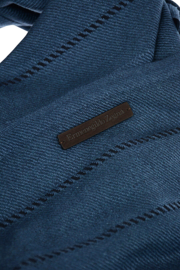 Dark Blue Stripes Scarf 3