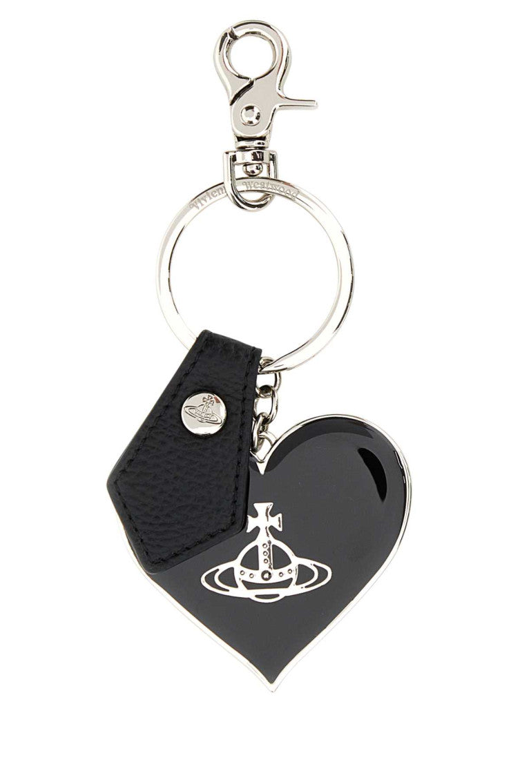 Black Logo Heart Key Charm Holder 1