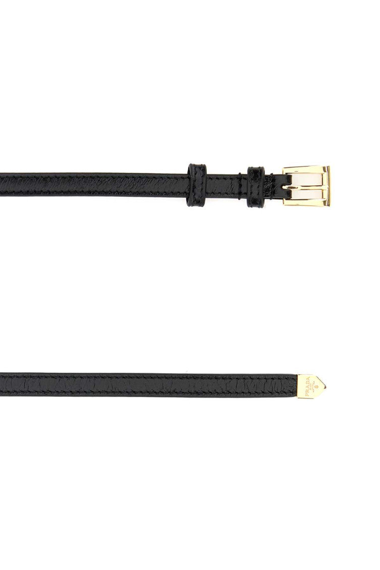 Black Logo Buckle Belt 2