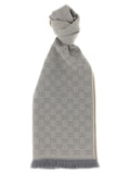 Grey GG Wool Scarf 1