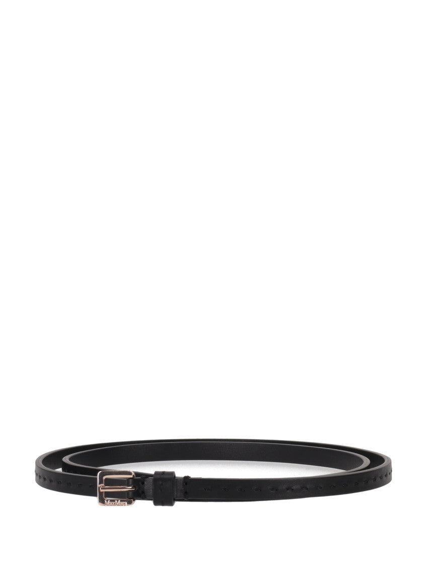 Black Logo Buckle Belt 1