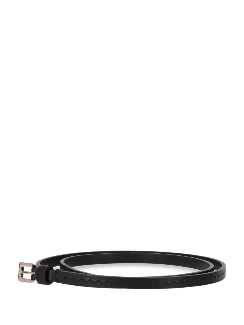 Black Logo Buckle Belt 3