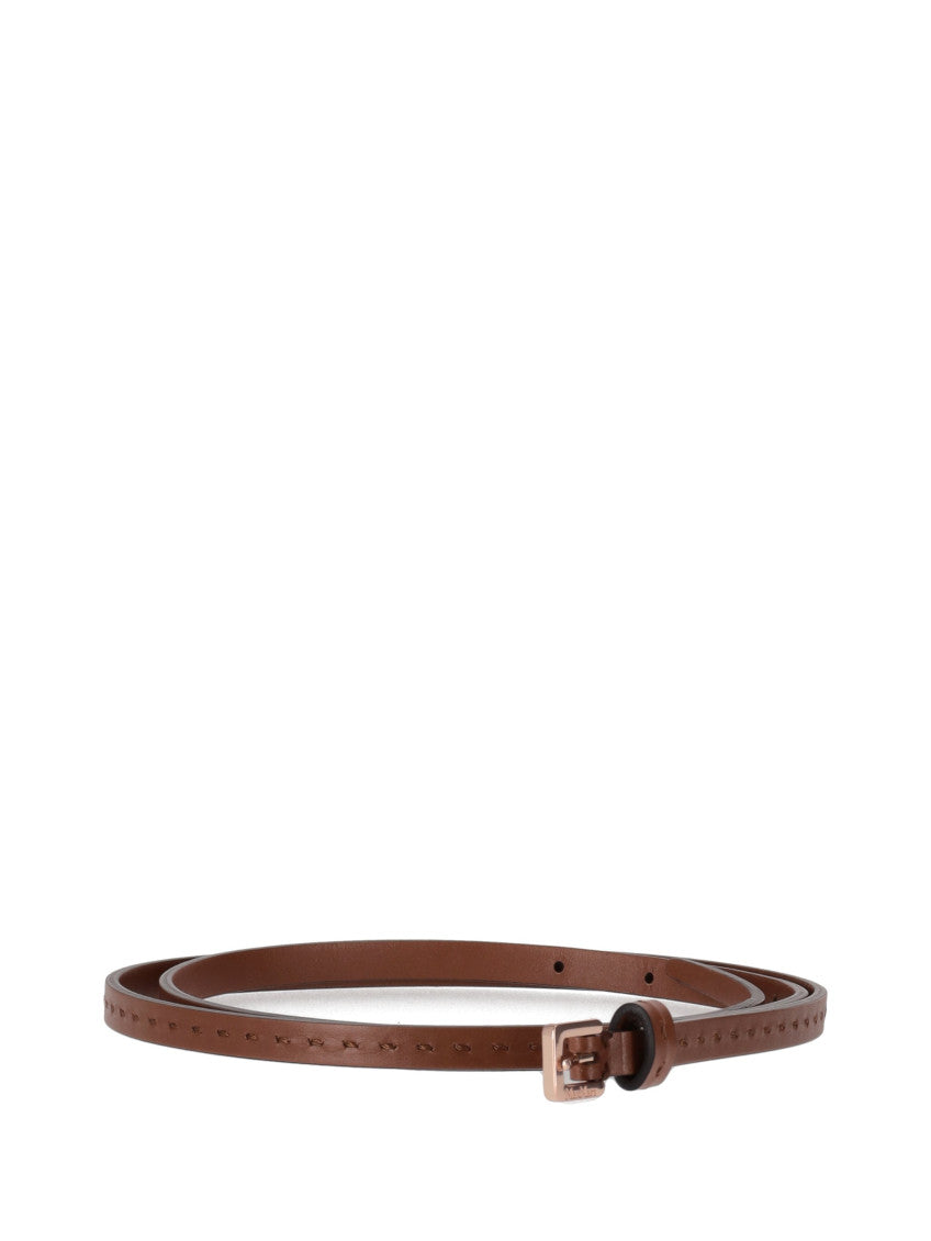 Brown Logo Buckle Belt 2