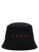 Black Logo Embroidery Bucket Hat 1