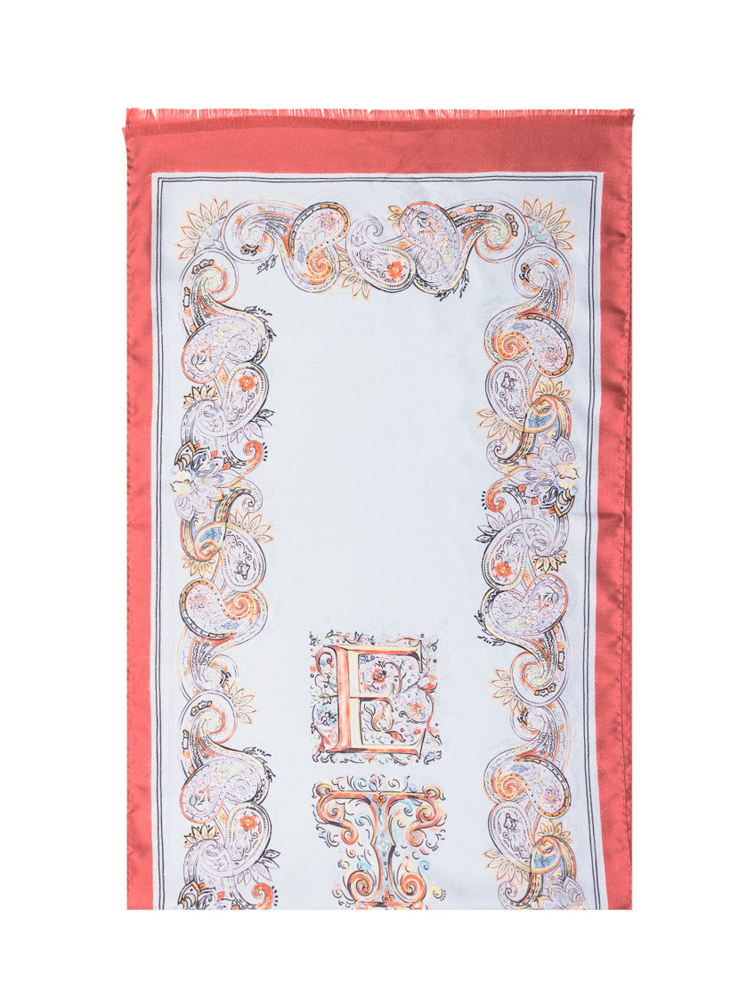 Red Paisley Printed Scarf 1