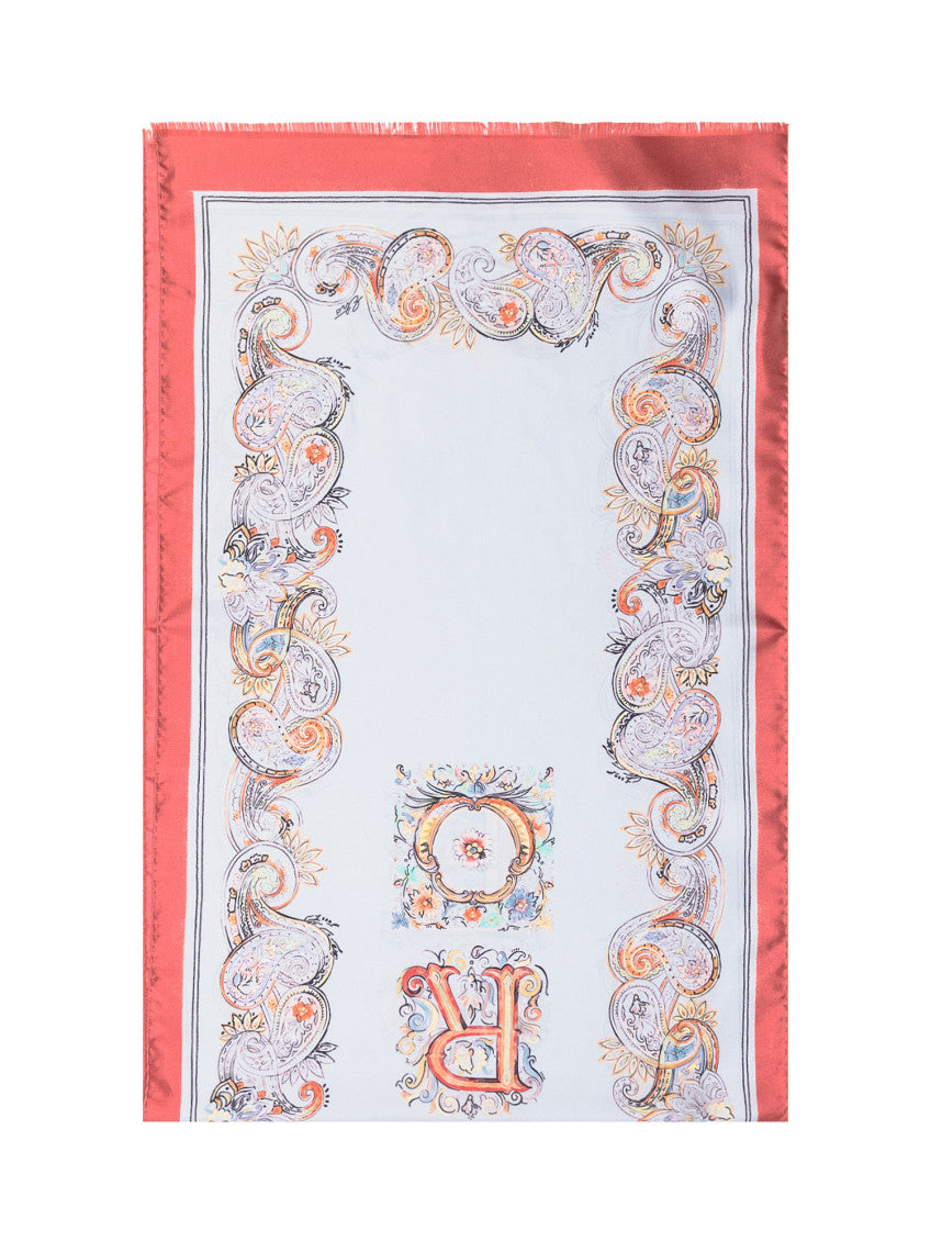 Red Paisley Printed Scarf 2