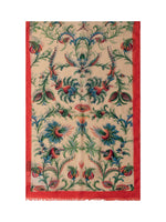 Cream Ornamental Floral Scarf 1