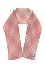 Pink Checks Hooded Scarf 1