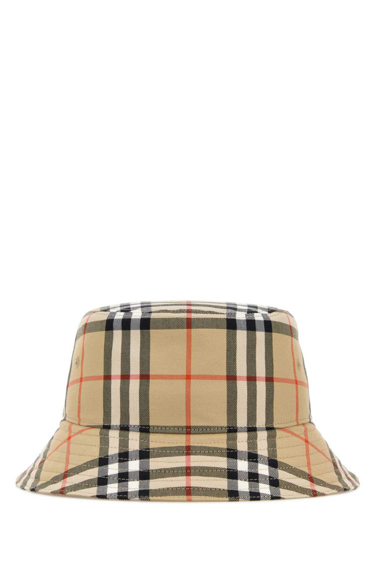Beige Check Bucket Hat 1