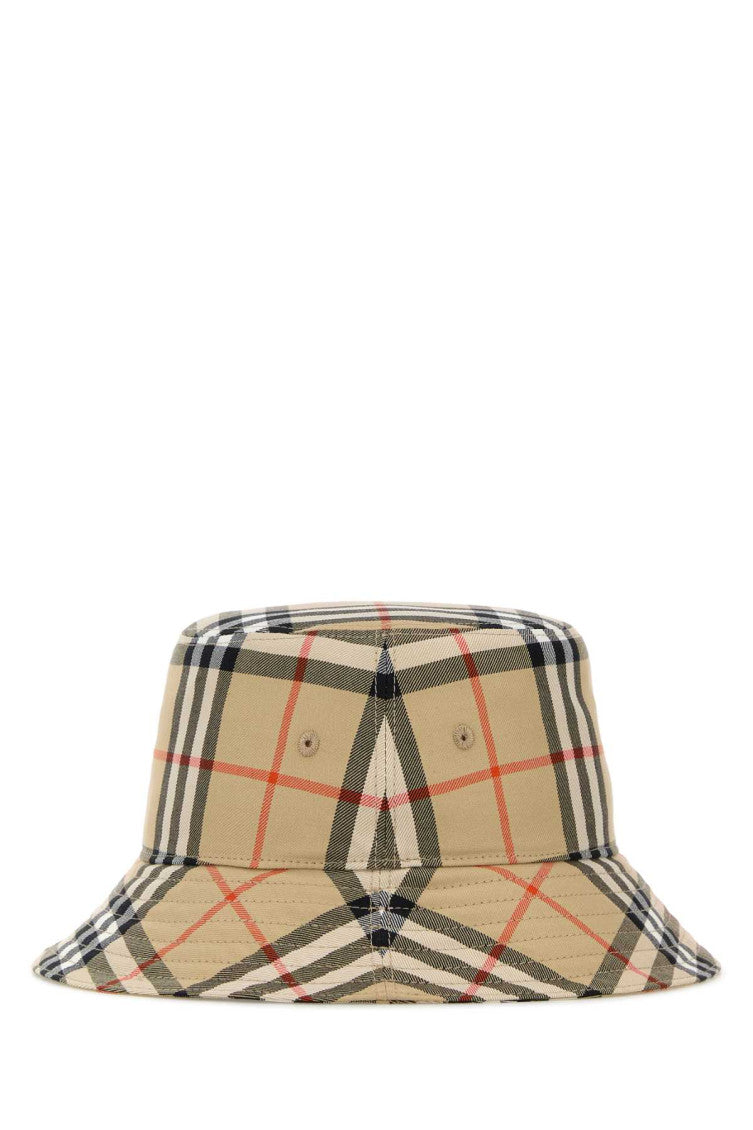 Beige Check Bucket Hat 2