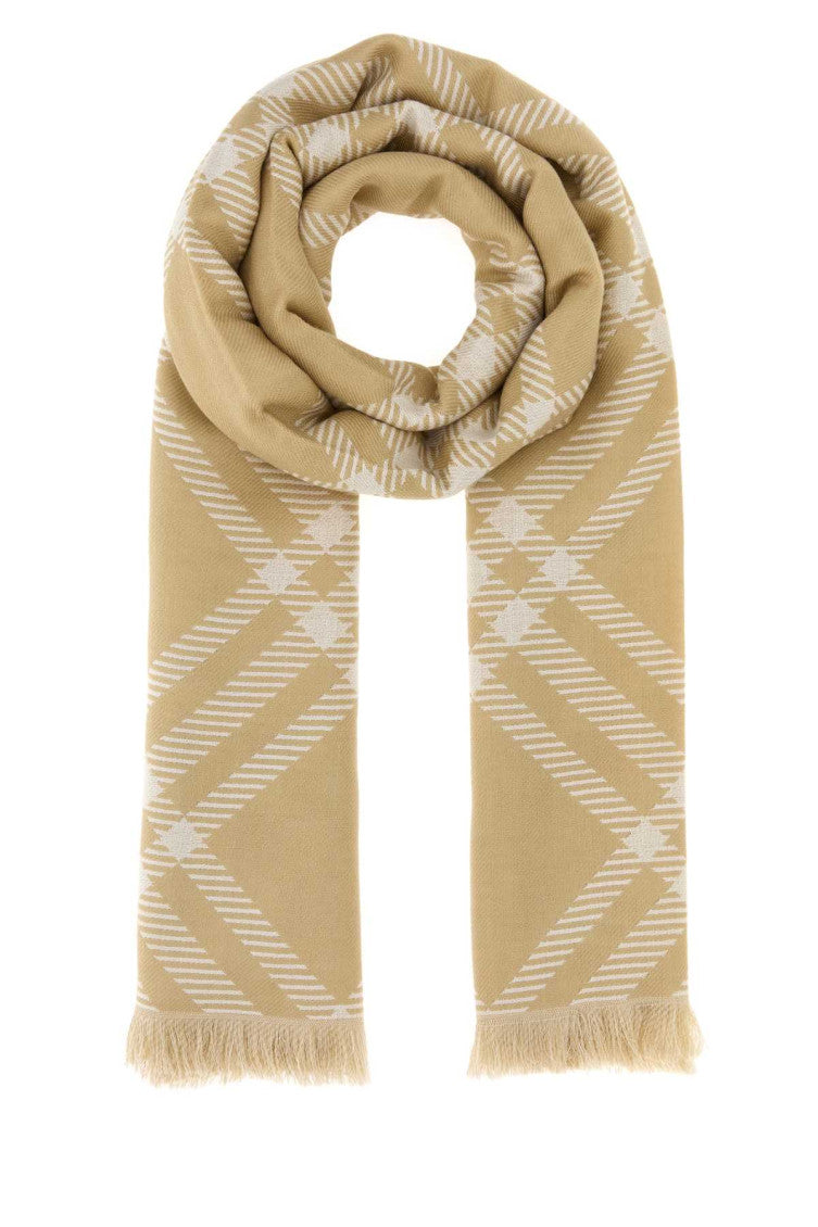 Beige Check Scarf 1