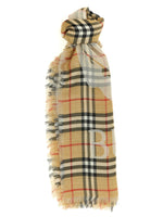 Beige Check Scarves 1