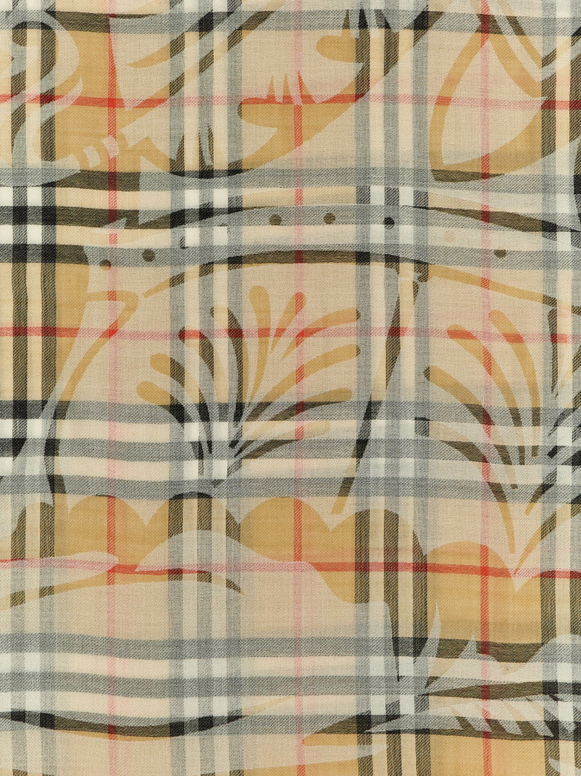 Beige Check Scarves 3