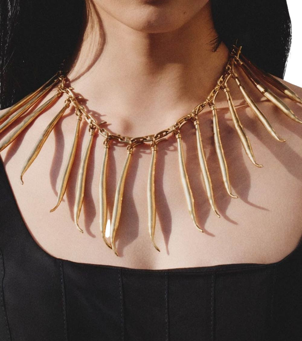 Golden Bean Charms Necklace 3