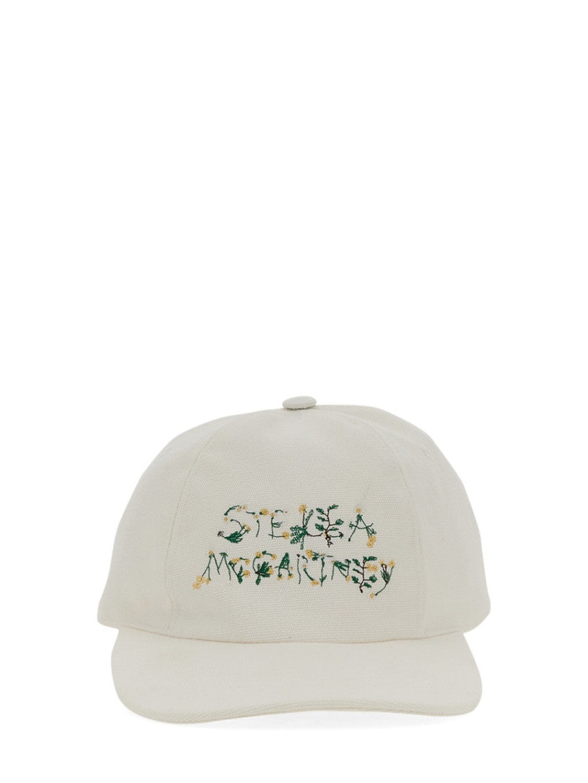 White Embroidered Baseball Hat 1