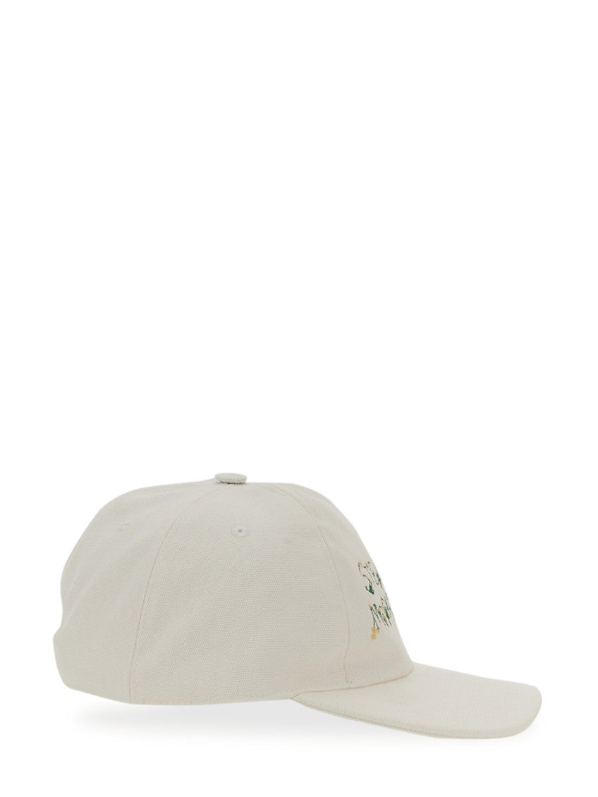 White Embroidered Baseball Hat 2