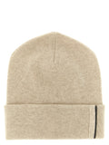 Beige Monile Beanie Hat 1