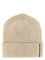 Beige Monile Beanie Hat 1