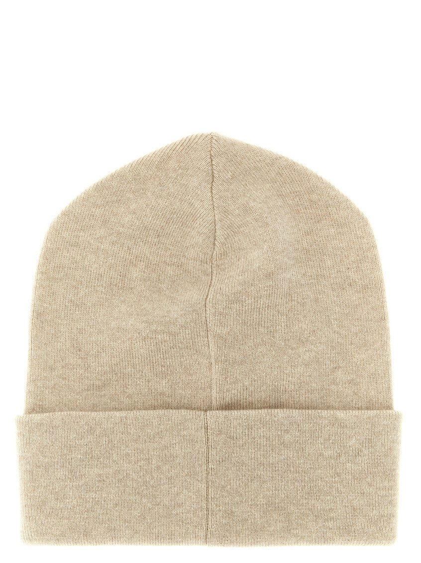 Beige Monile Beanie Hat 2