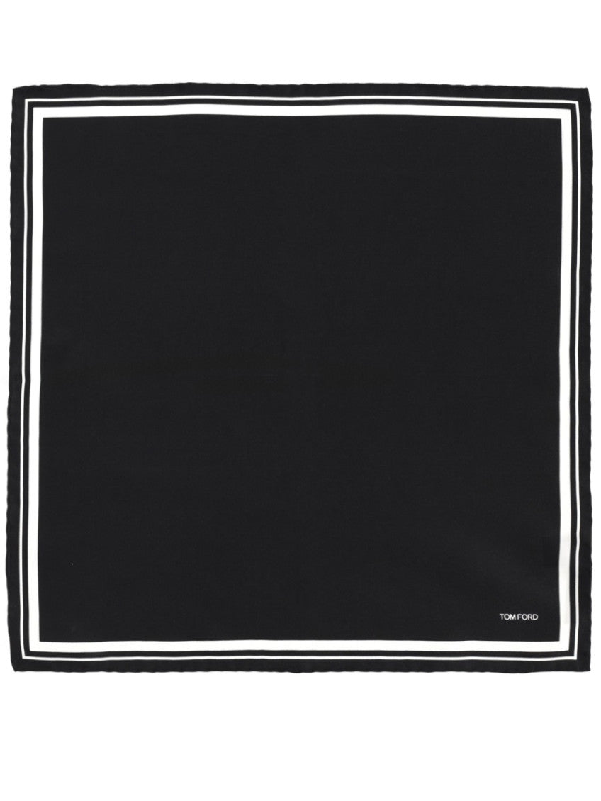 Black Logo Pocket Square 1