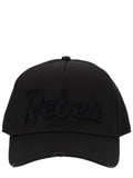 Black Embroidered Baseball Hat 1