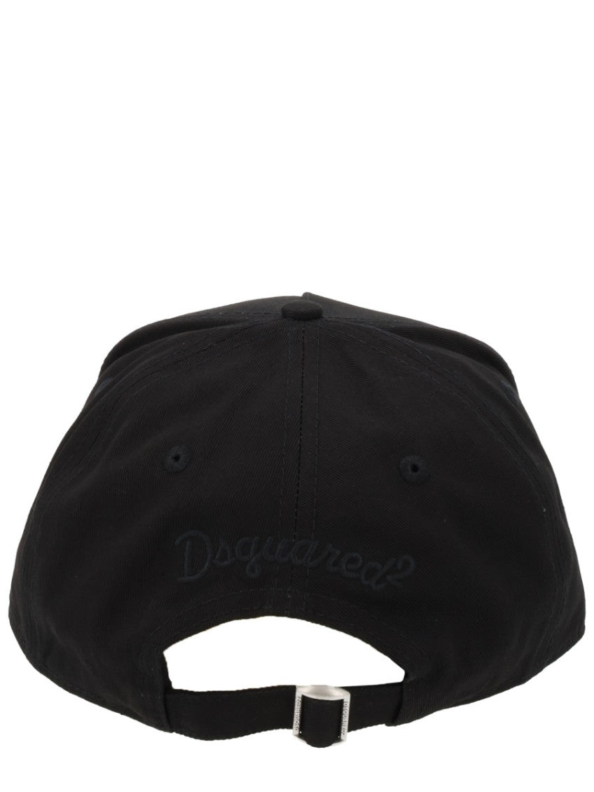 Black Embroidered Baseball Hat 3