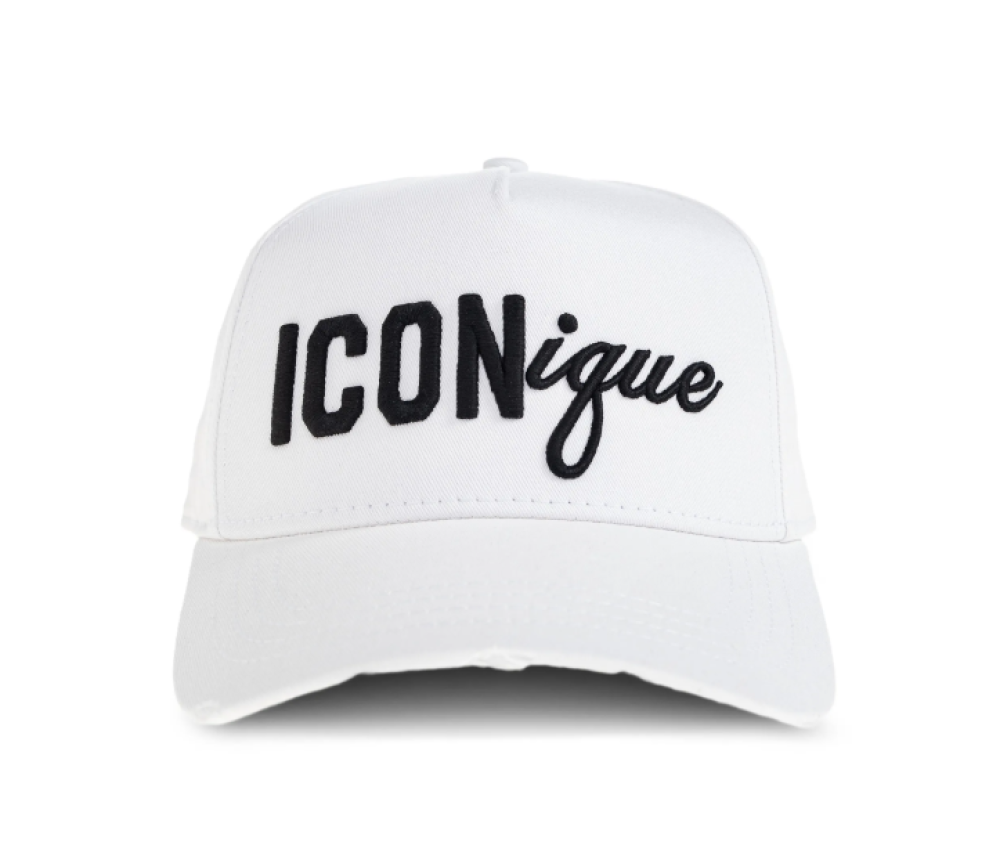 White Iconique Logo Baseball Hat 1