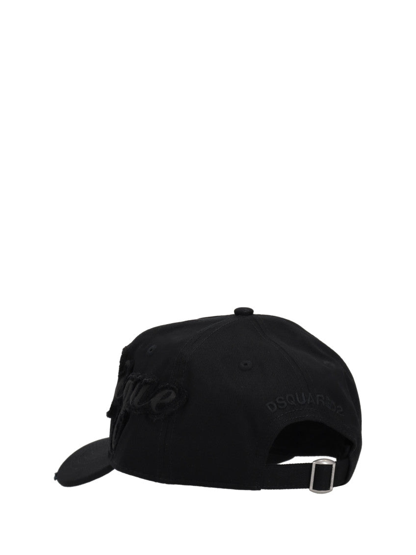 Black Patch Logo Baseball Hat 4