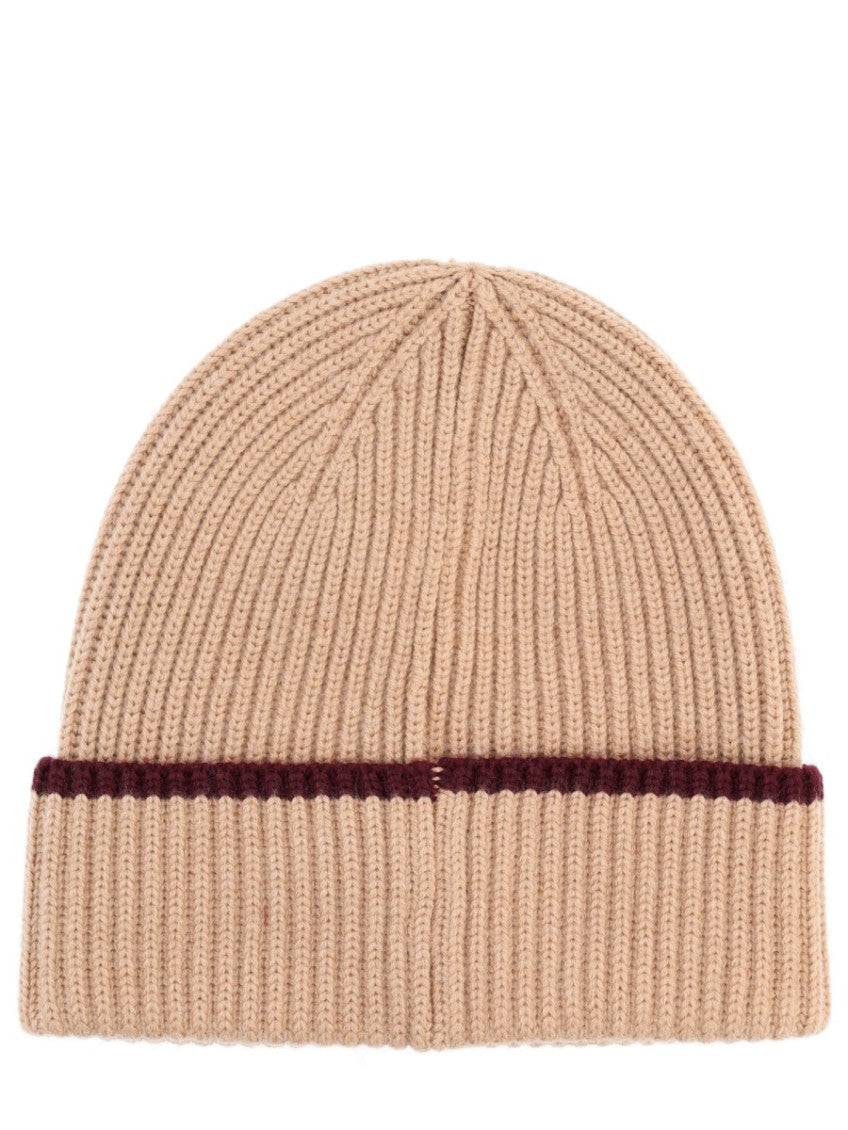 Beige Logo Beanies Hat 2
