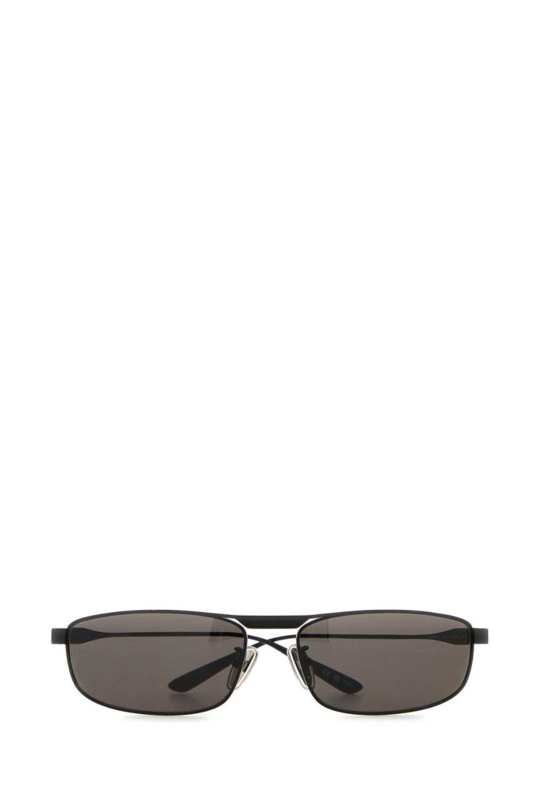 Black Metal Rectangle Sunglasses 2