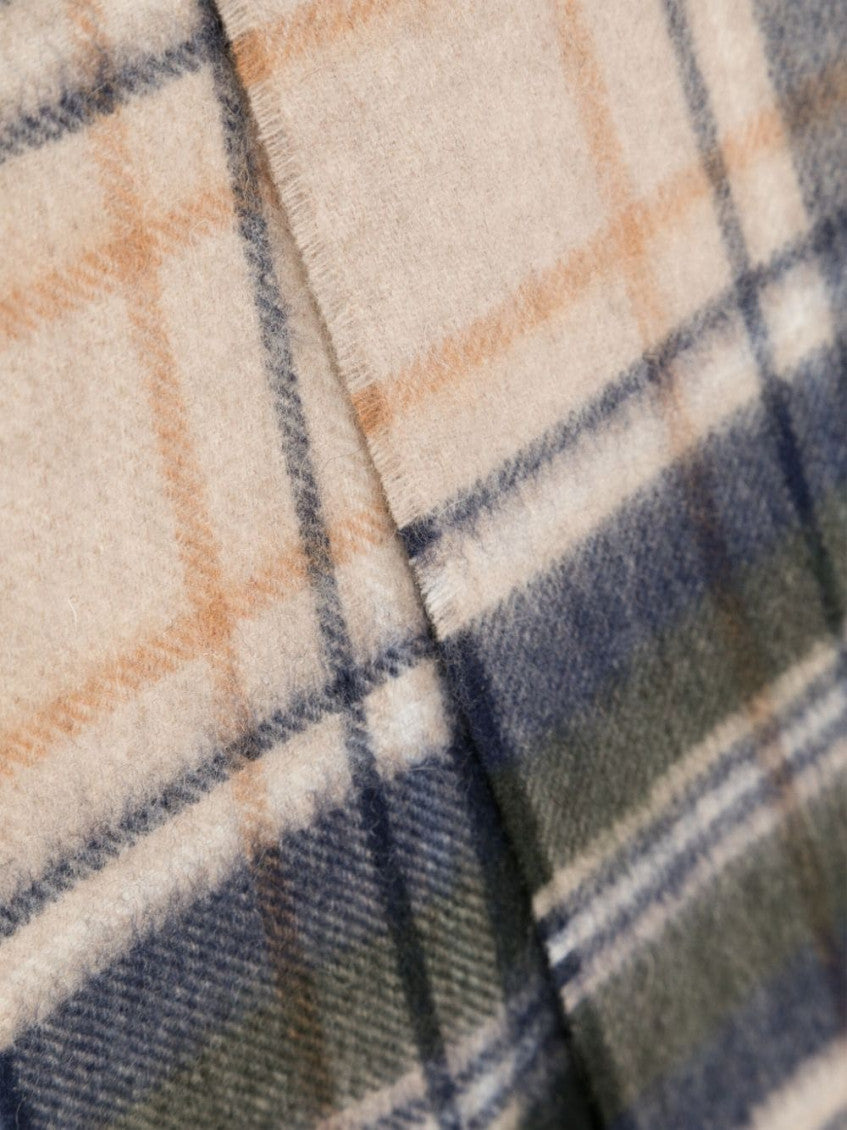 Beige Check Tartan Scarf 2