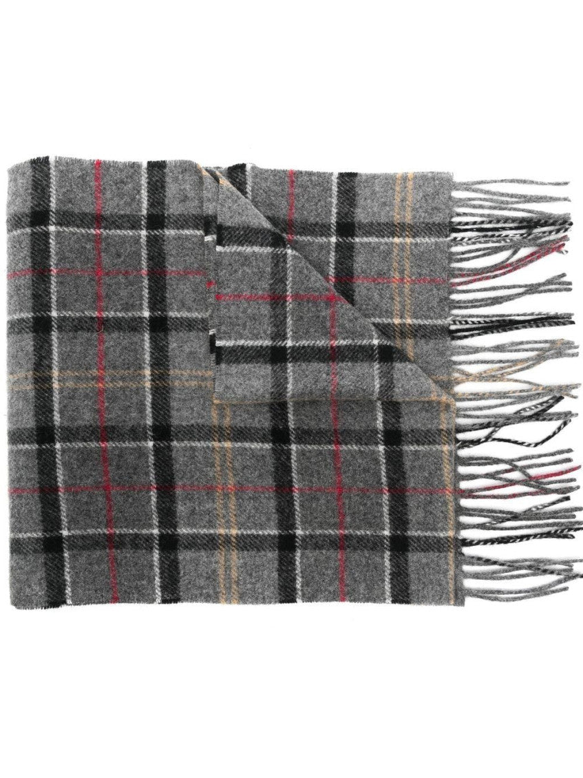 Grey Check Tartan Scarf 1