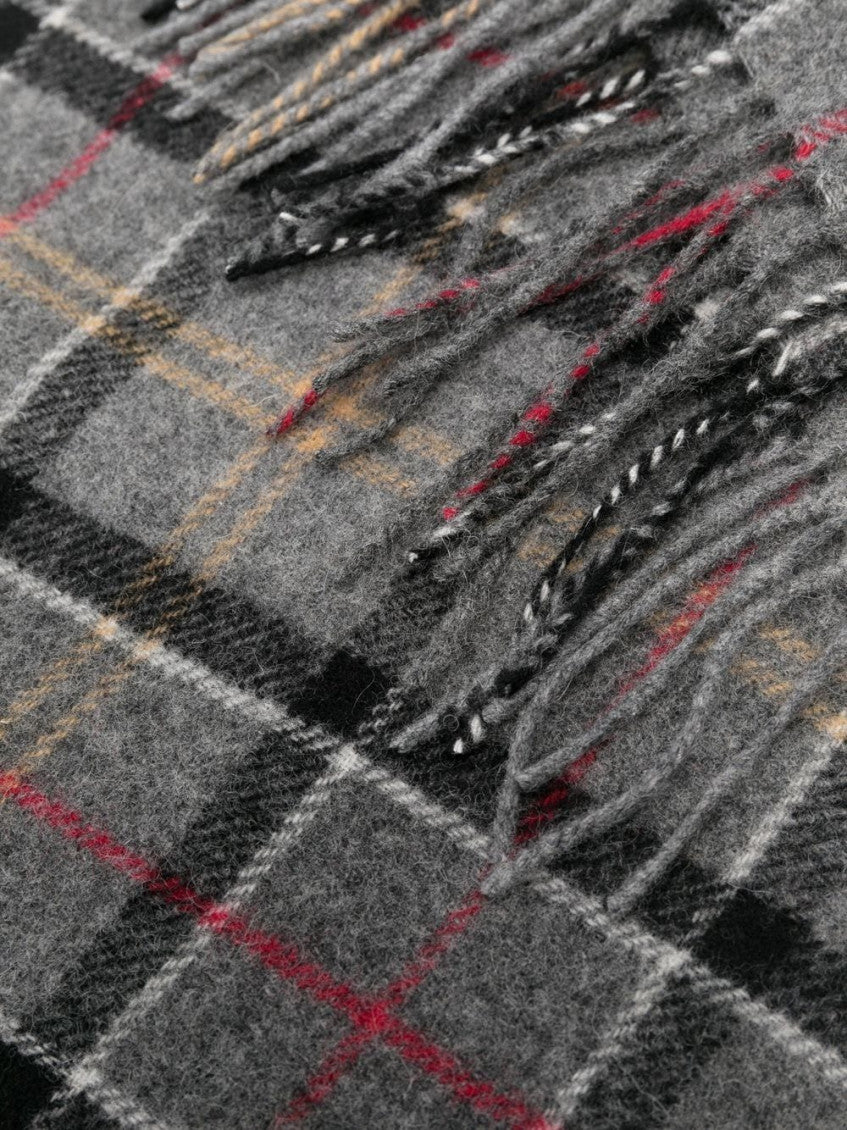 Grey Check Tartan Scarf 2