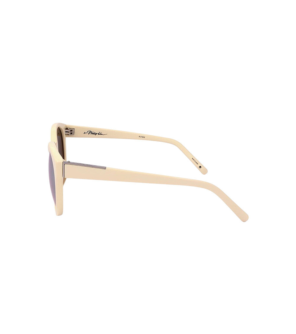 Beige Round Sunglasses 3