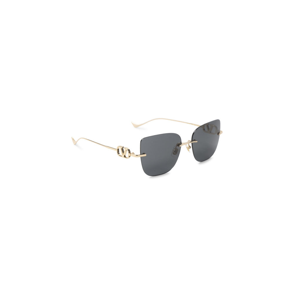 Golden Logo Square Sunglasses 2