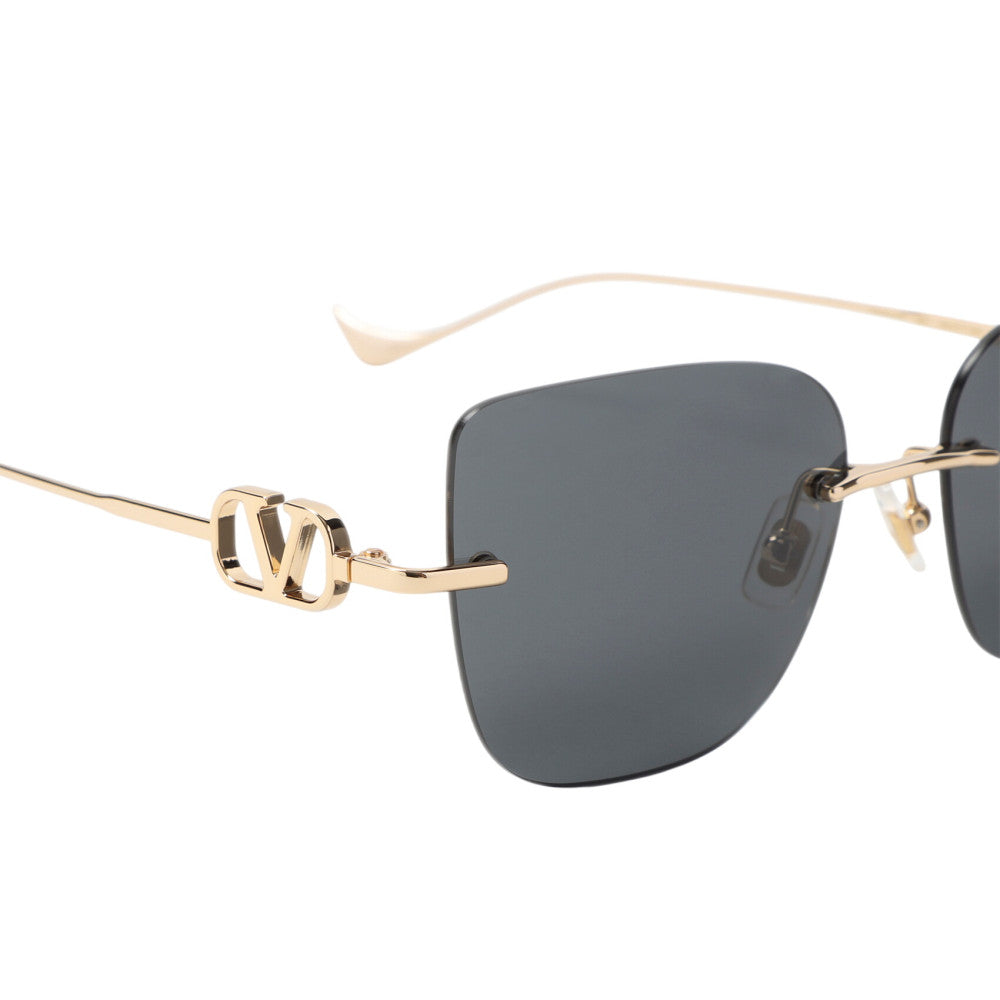 Golden Logo Square Sunglasses 3