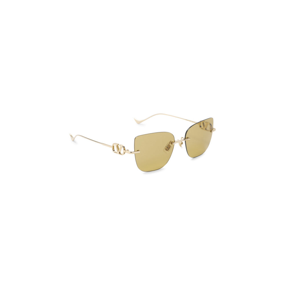 Golden Logo Square Sunglasses 2