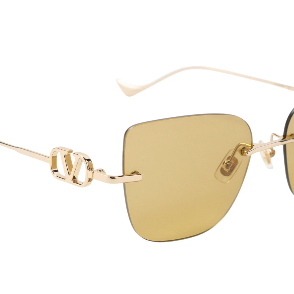 Golden Logo Square Sunglasses 3