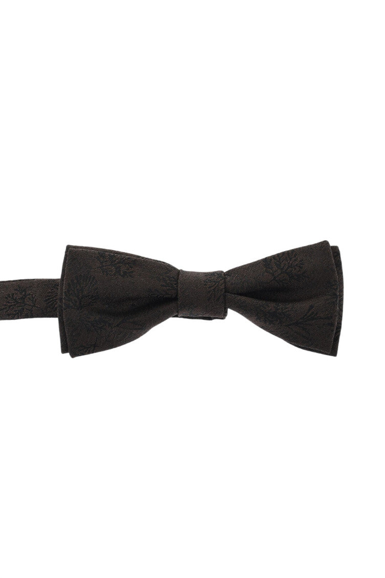 Dark Brown Jacquard Bow Tie 1