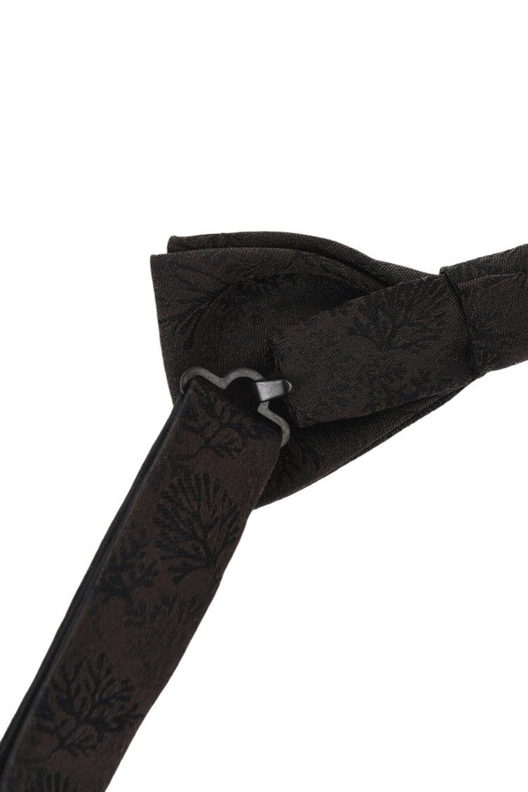 Dark Brown Jacquard Bow Tie 3