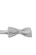 Grey Polka Dot Bow Tie 1