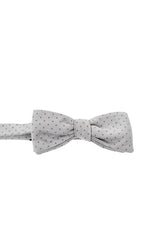 Grey Polka Dot Bow Tie 1