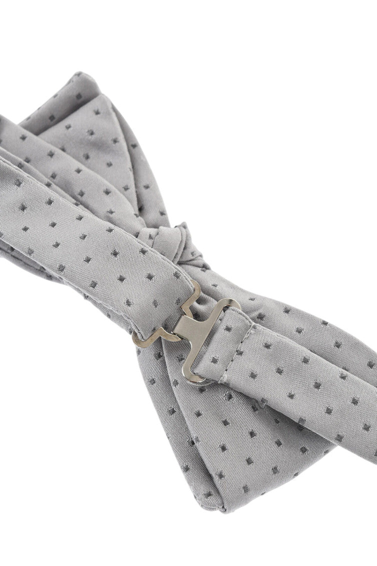 Grey Polka Dot Bow Tie 3