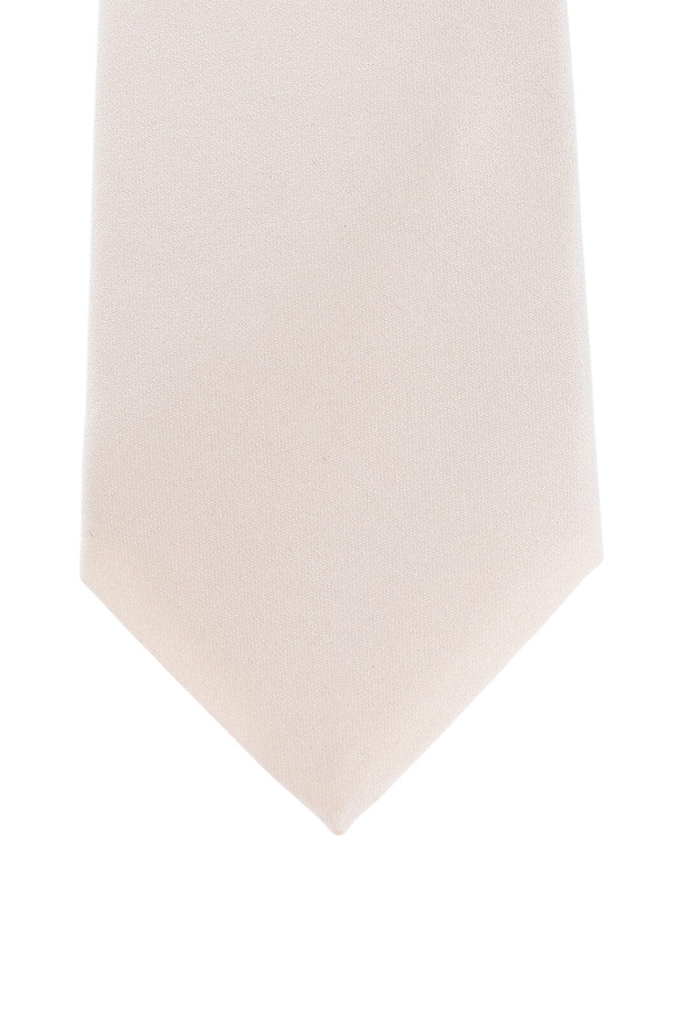 Off White Solid Tie 2